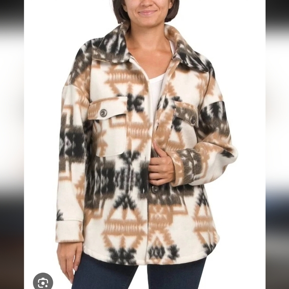 Elan Women's Patterned Jacket - Black, Brown, White_Large - Picture 2 of 9